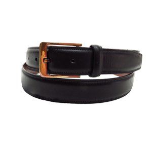 Black Full Grain Cowhide Dress Belt